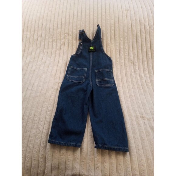 John Deere Blue Overalls with Gray Tractor Shirt - Picture 5 of 7